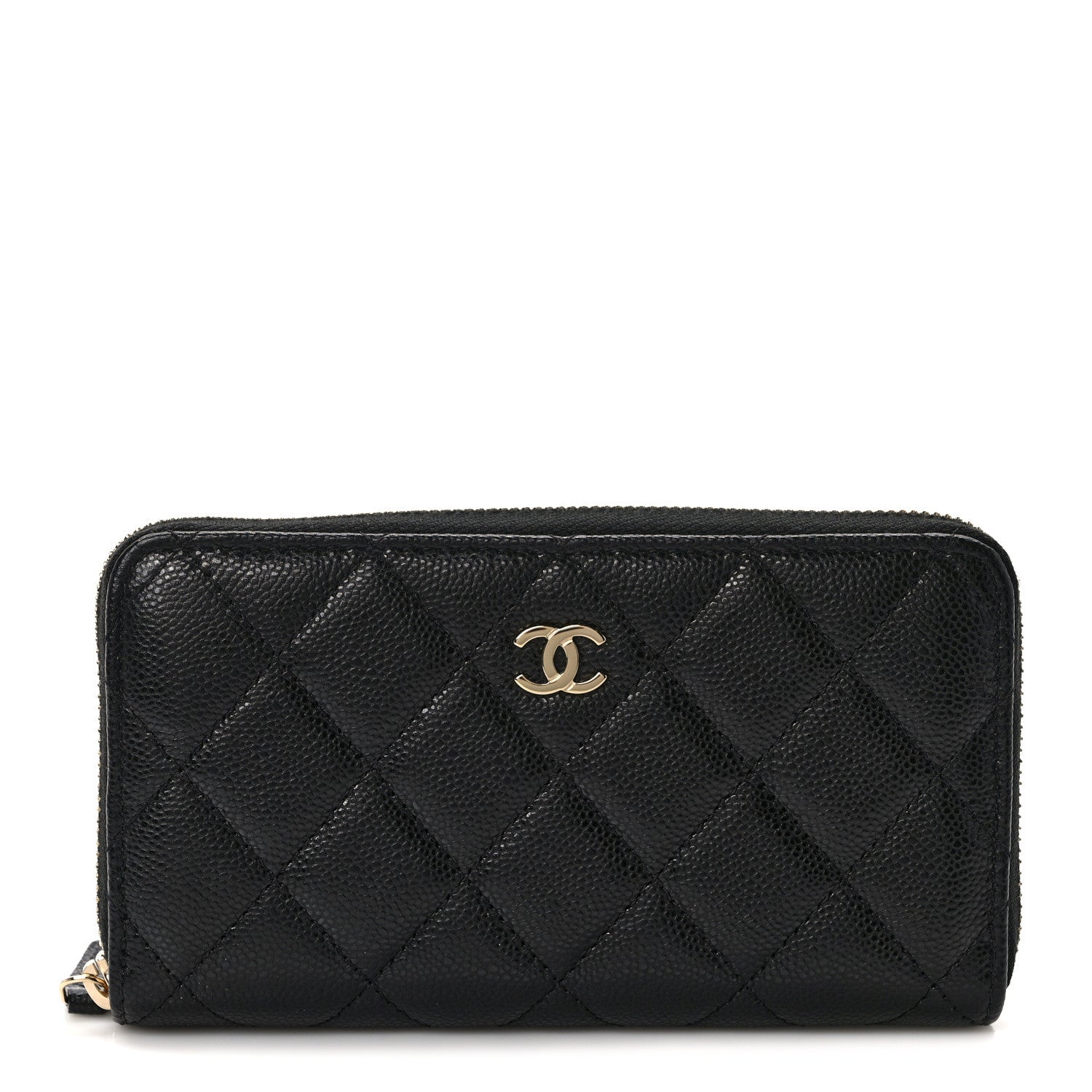 Chanel Caviar Quilted Medium Zip Around Wallet Black 1 of 11