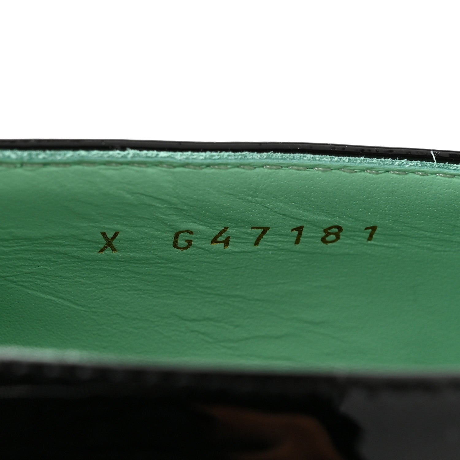 Chanel Crocodile Embossed Patent Calfskin Pumps 38.5 Green Black 9 of 10