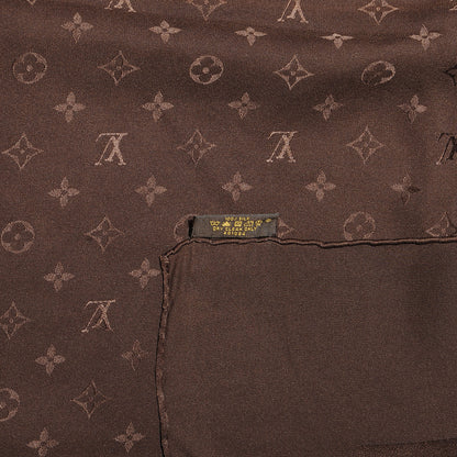 Louis Vuitton Silk Monogram Monaco Scarf Brown 5 of 5