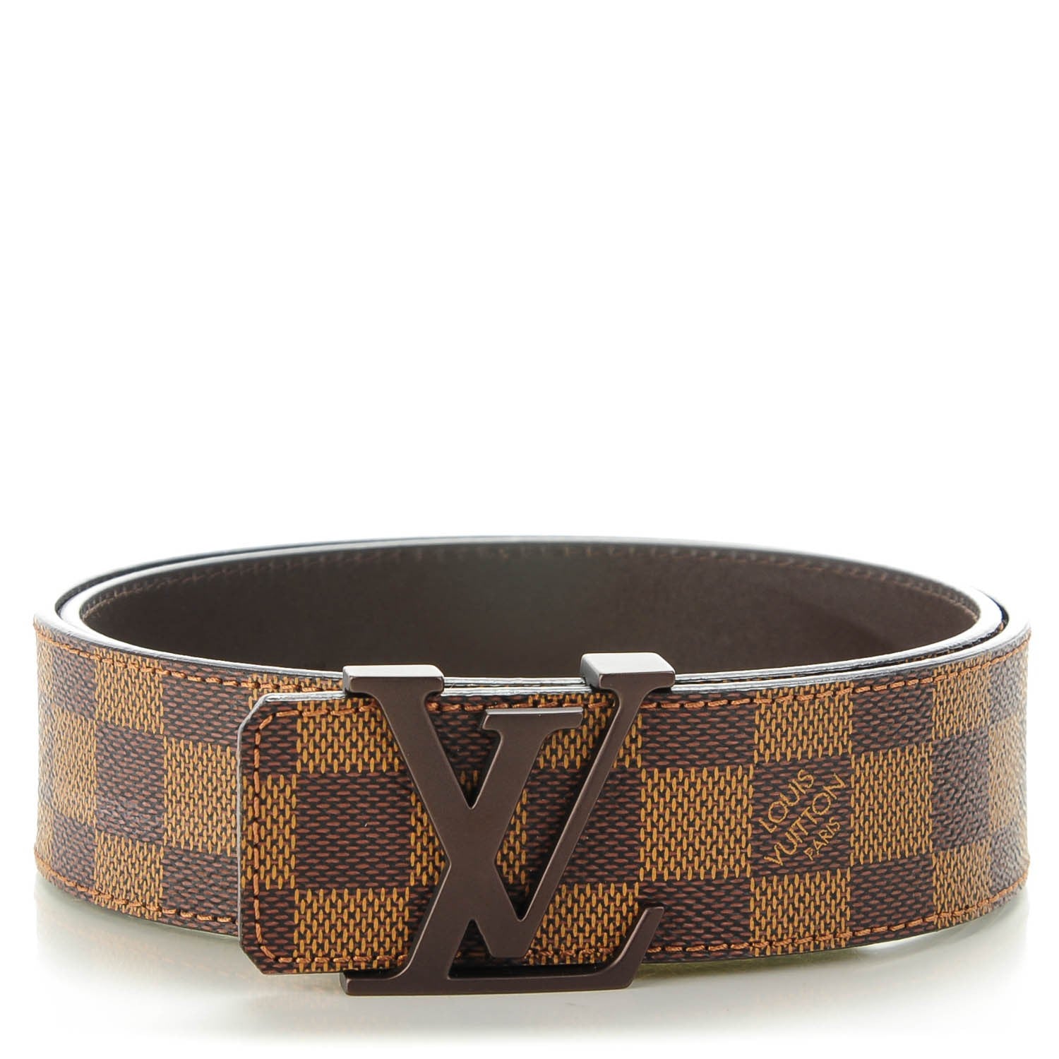 Louis Vuitton Damier Ebene 40mm LV Initiales Belt 85 34 1 of 6