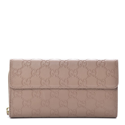 Gucci Guccissima Continental Zip Wallet Winter Rose 1 of 10