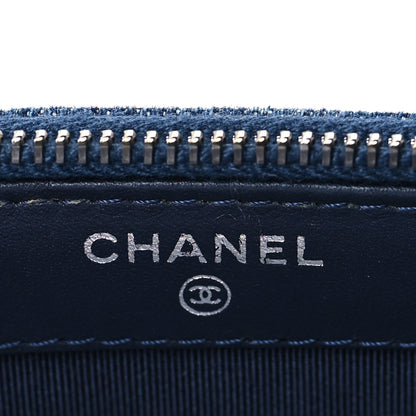 Chanel Denim Calfskin Quilted Small Gabrielle Clutch With Chain Blue 6 of 10