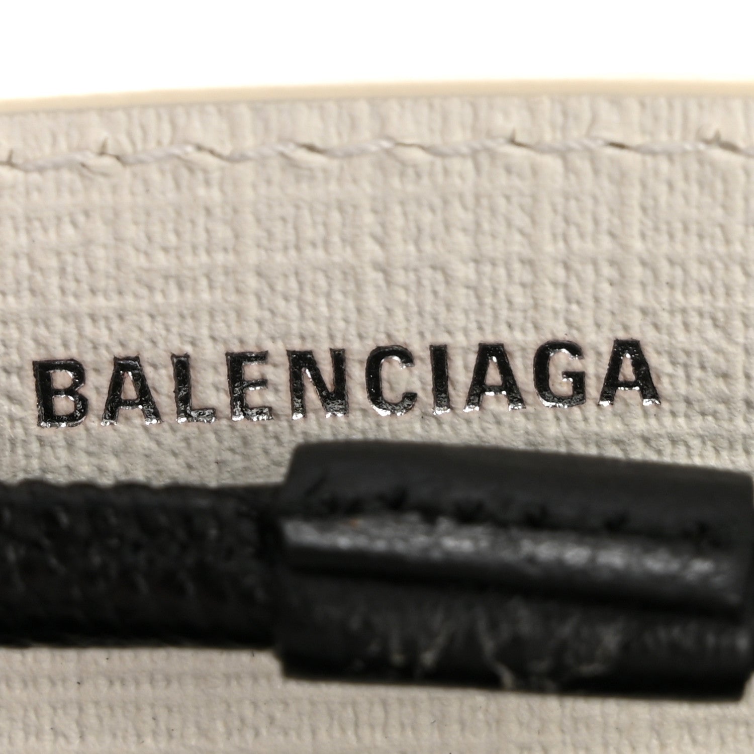 Balenciaga Squared Calfskin Logo North South Shopper Tote XXS White 6 of 15