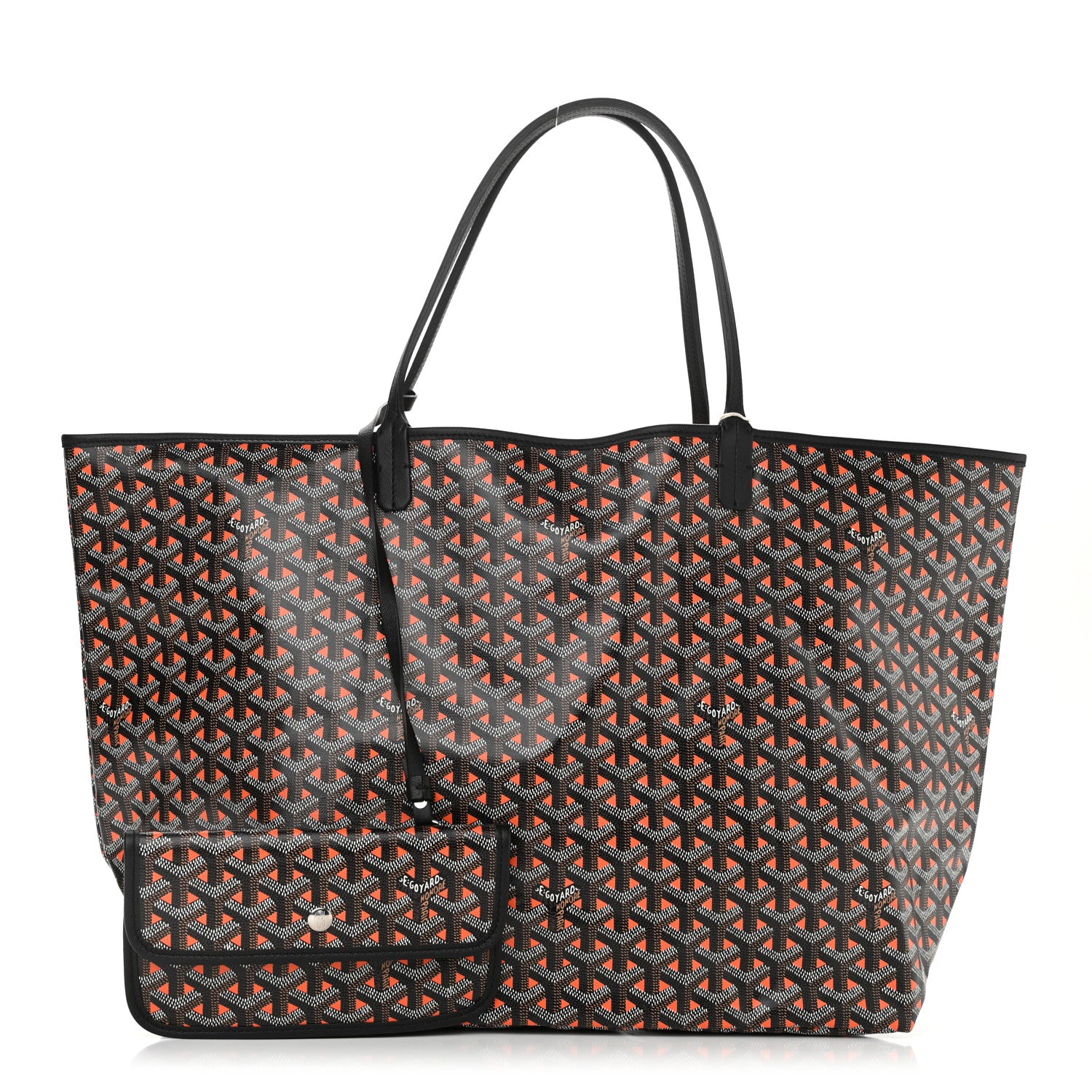 Goyard Goyardine Saint Louis Claire Voie GM Black Orange 1 of 11