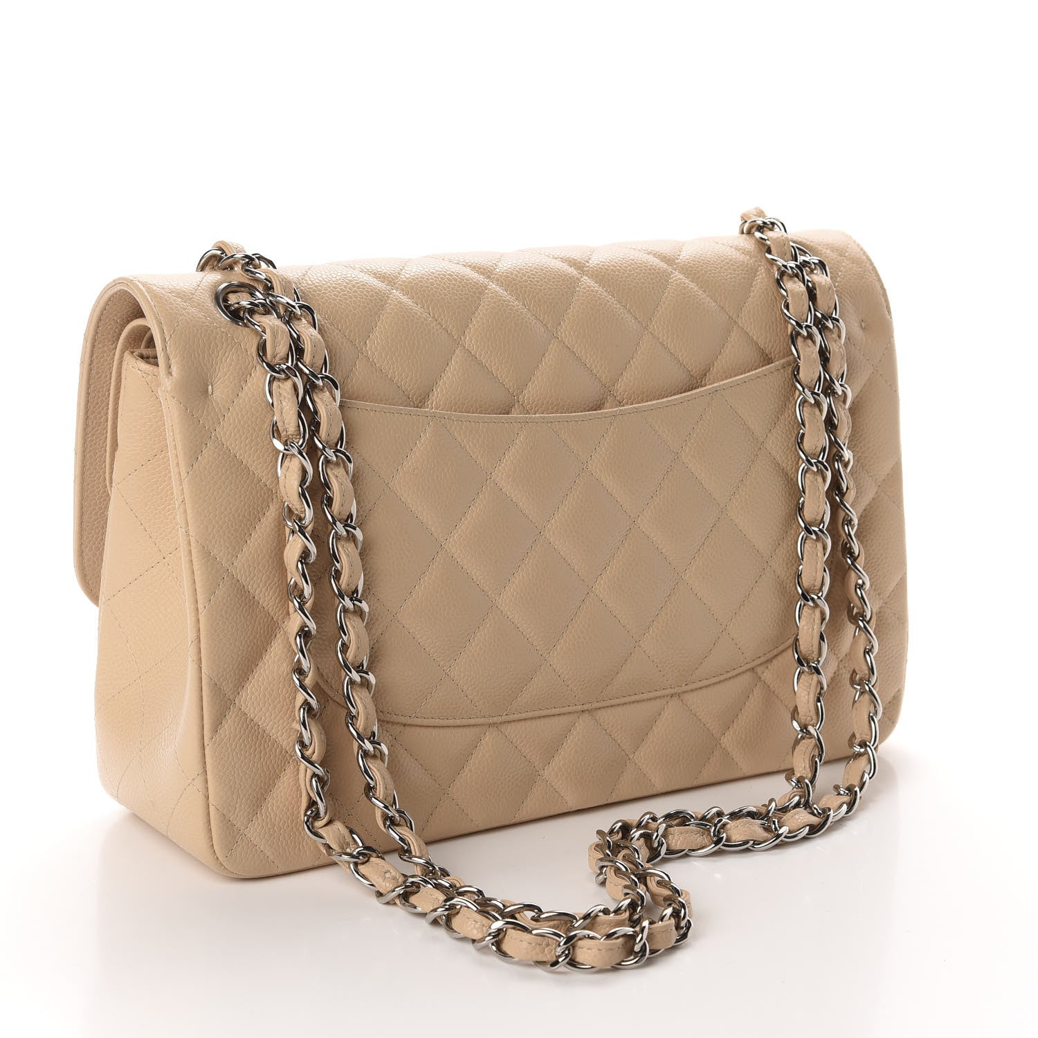 Chanel Caviar Quilted Jumbo Double Flap Beige Clair 2 of 11