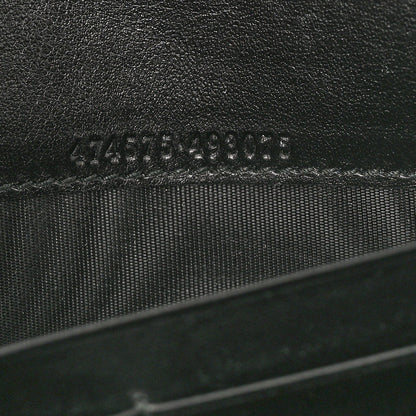 Gucci Calfskin Matelasse GG Marmont Chain Wallet Black 7 of 10