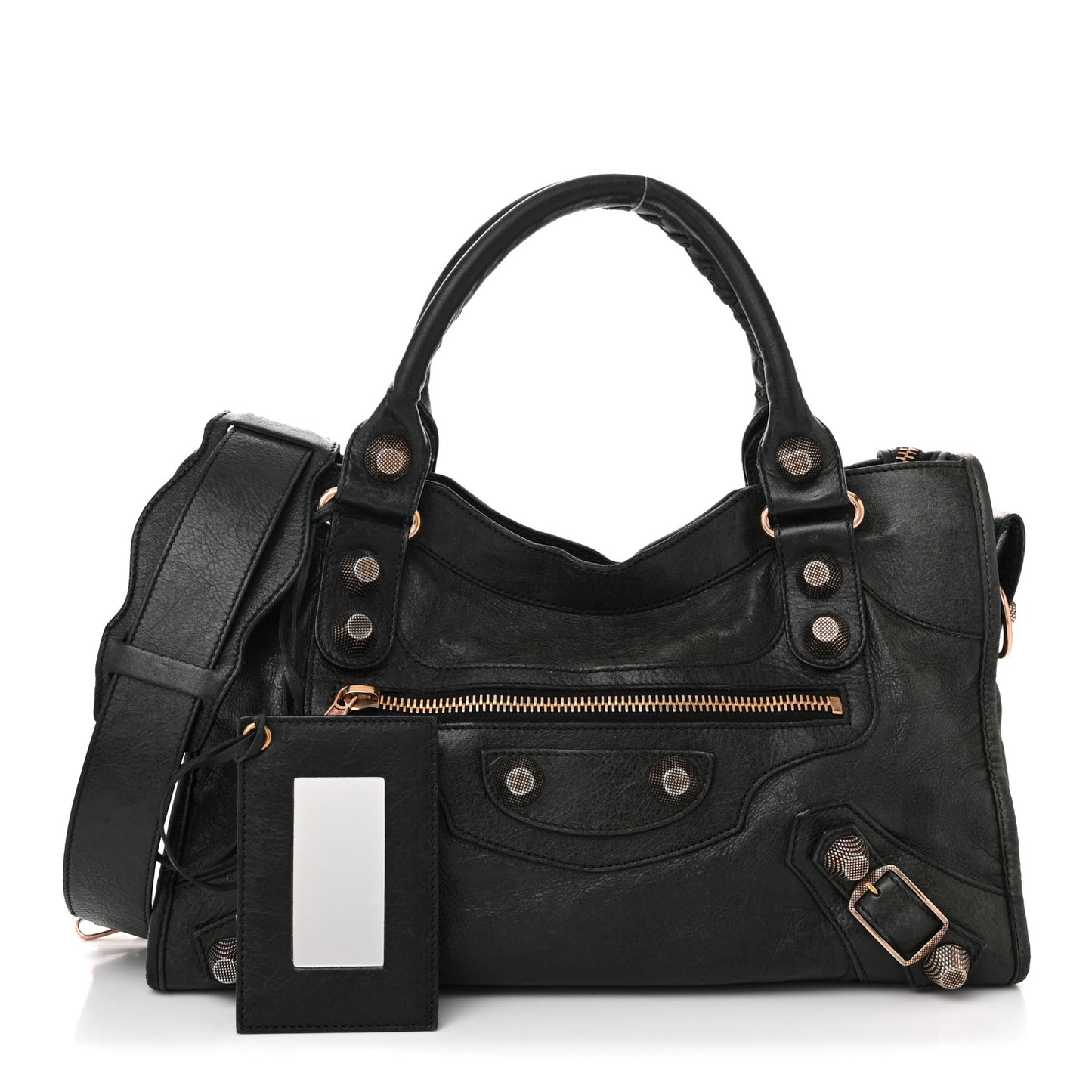 Agneau Giant 21 Rose Gold Hardware City Black