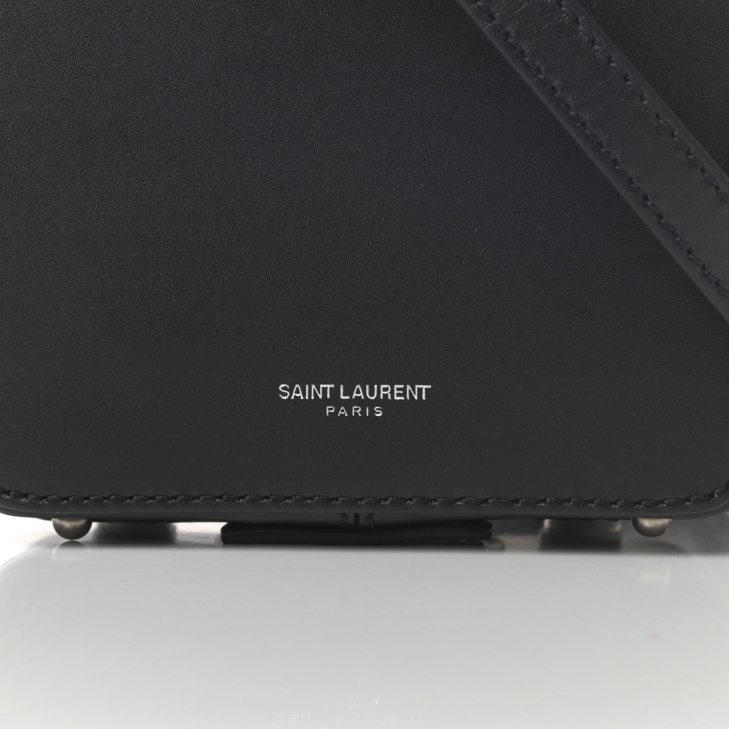 Saint Laurent Calfskin Small Mica Hat Box Black 8 of 11