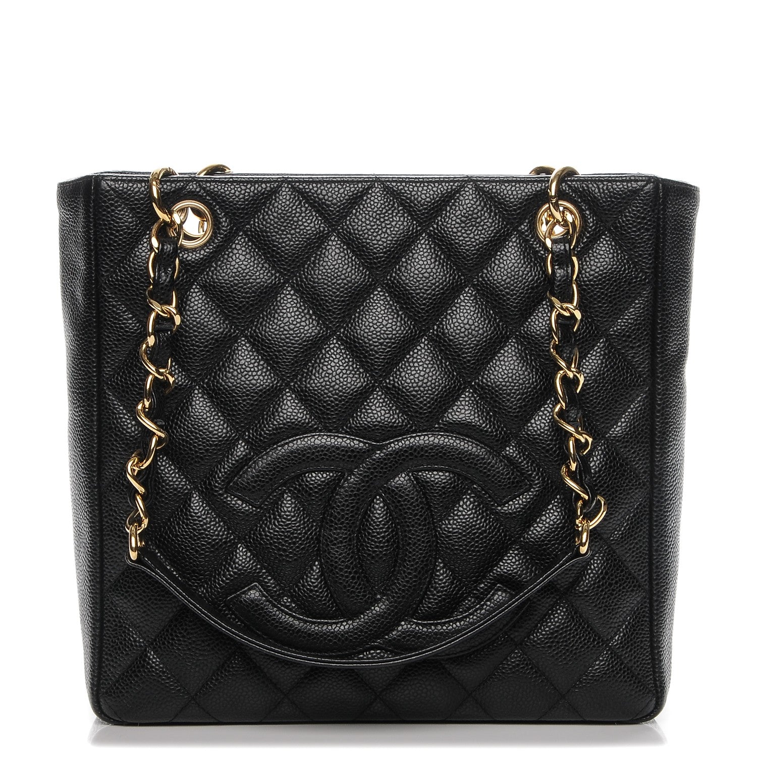 Chanel Caviar Quilted Petit Shopping Tote PST Black 1 of 7