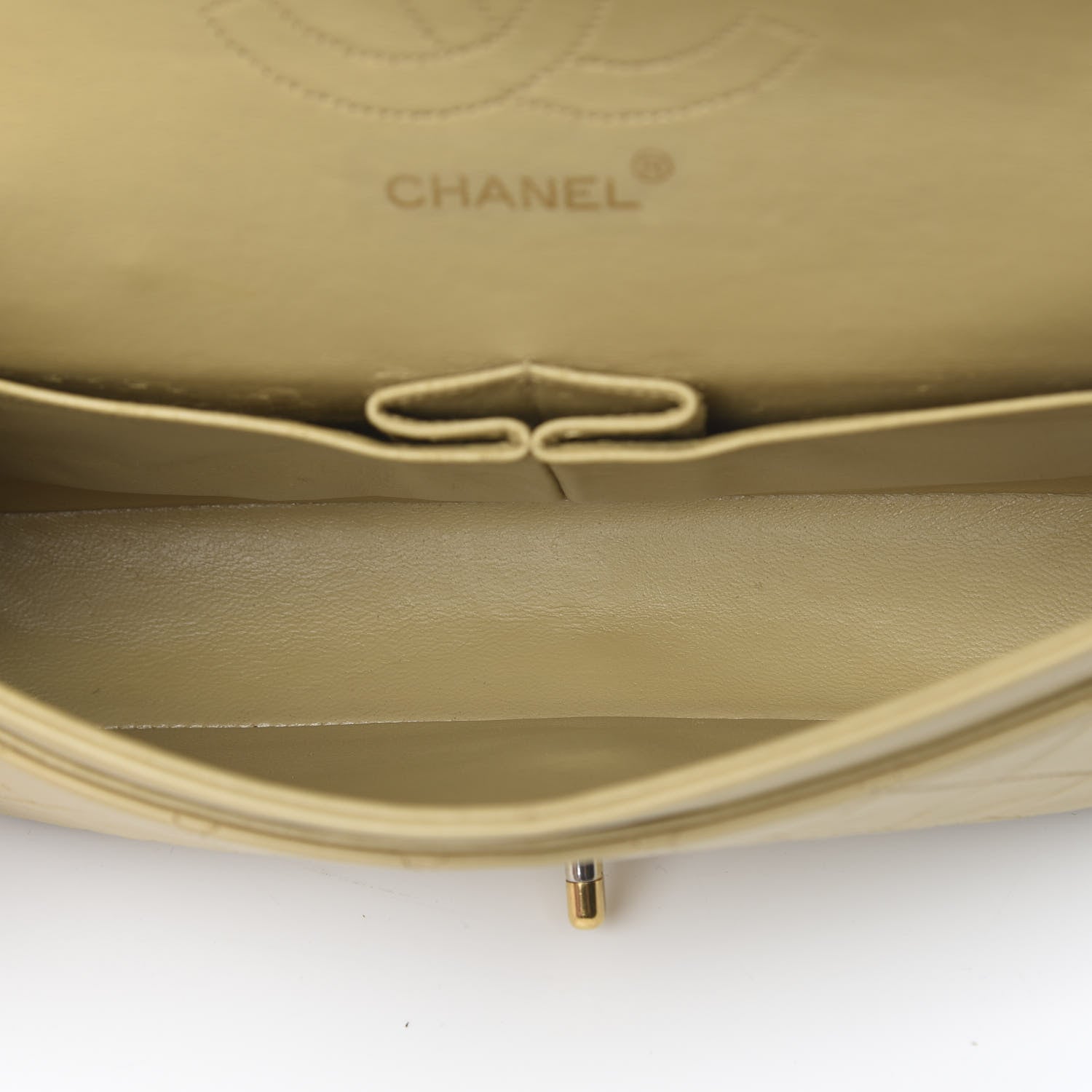 Chanel Lambskin Quilted Medium Double Flap Beige 5 of 14