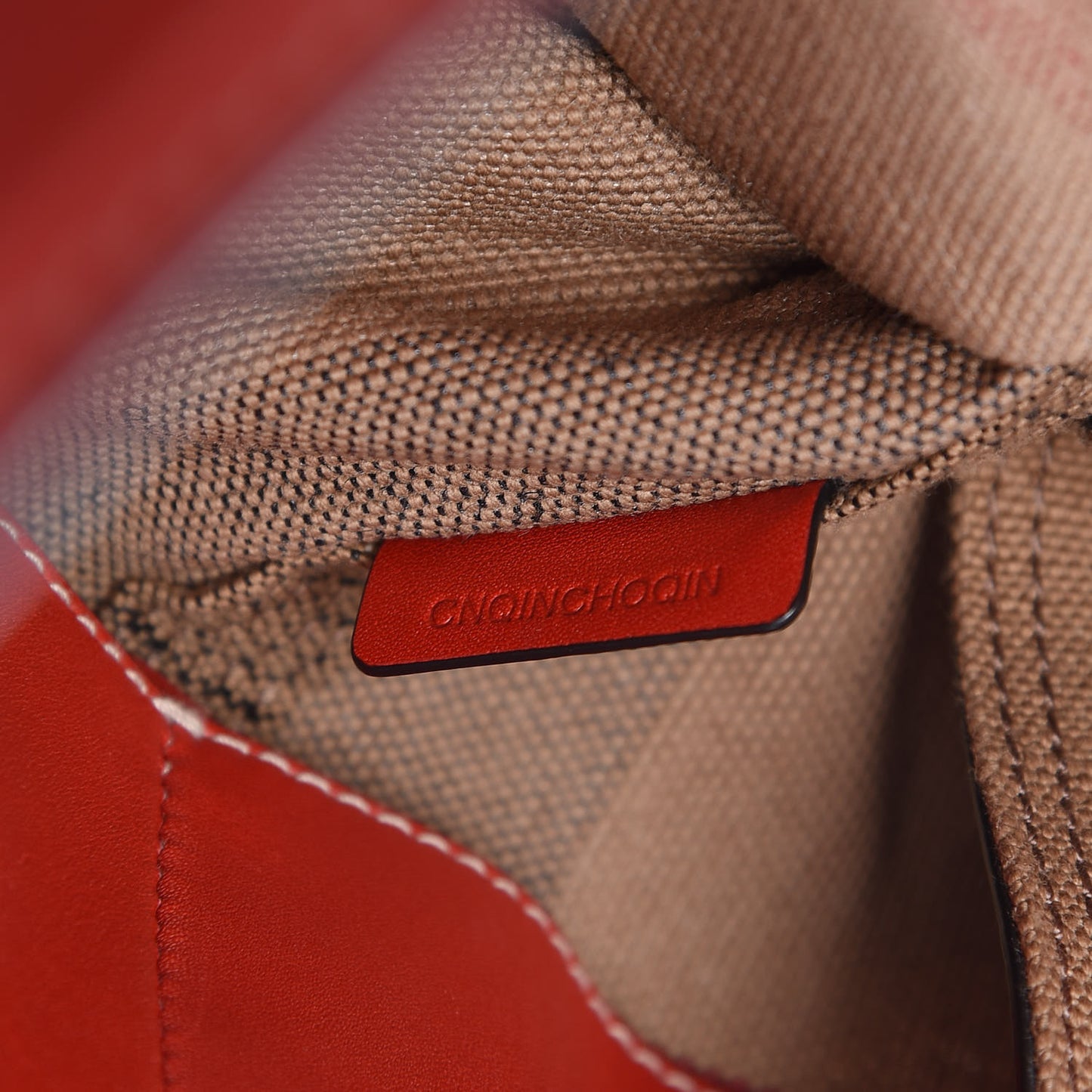 Canvas Mega Check Medium Ashby Hobo Cadmium Red