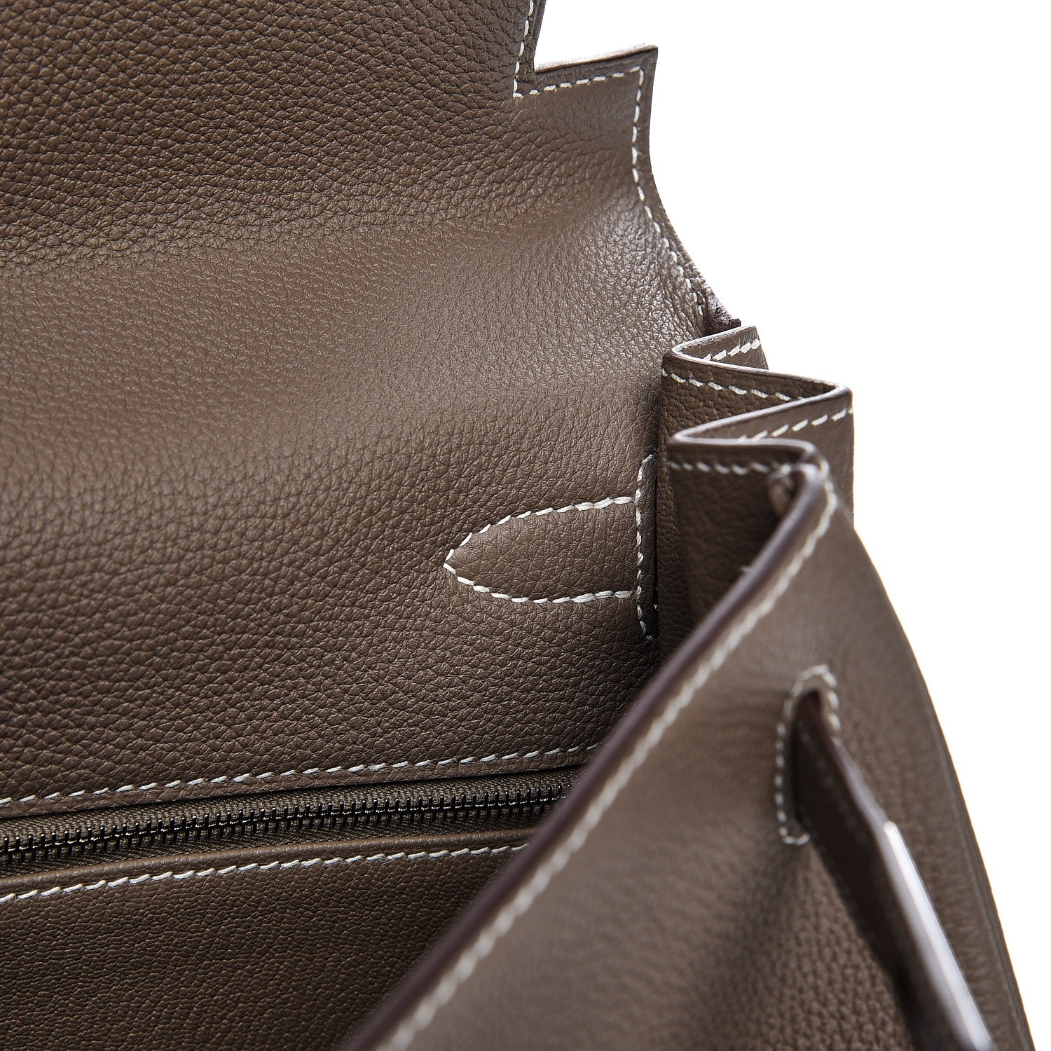Hermes Togo Kelly Retourne 28 Etoupe 18 of 36