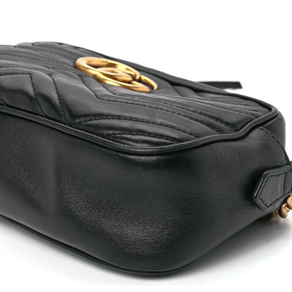 Gucci Calfskin Matelasse Small GG Marmont Chain Shoulder Bag Black 11 of 11