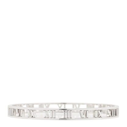 Tiffany Sterling Silver Narrow Atlas Open Bangle Bracelet 1 of 3