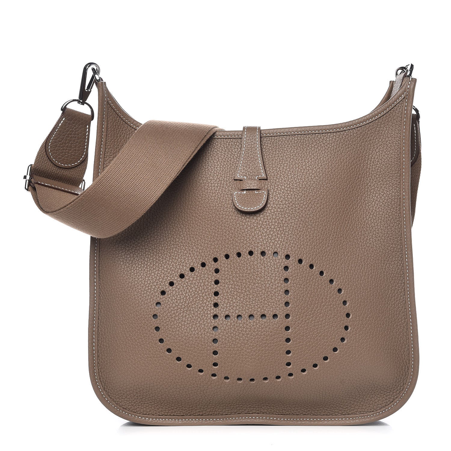 Hermes Taurillon Clemence Evelyne III PM Etoupe 1 of 10