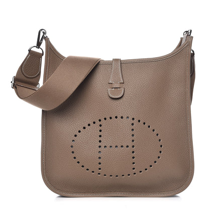 Hermes Taurillon Clemence Evelyne III PM Etoupe 1 of 10