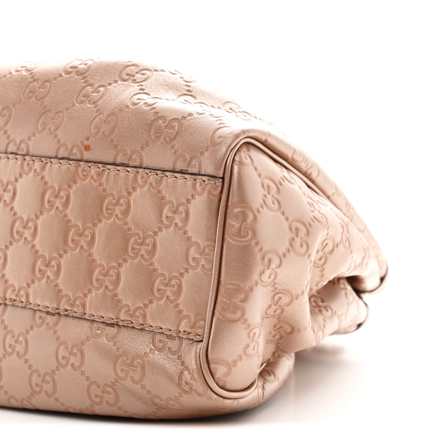 Metallic Guccissima Medium Sukey Tote Dusty Rose