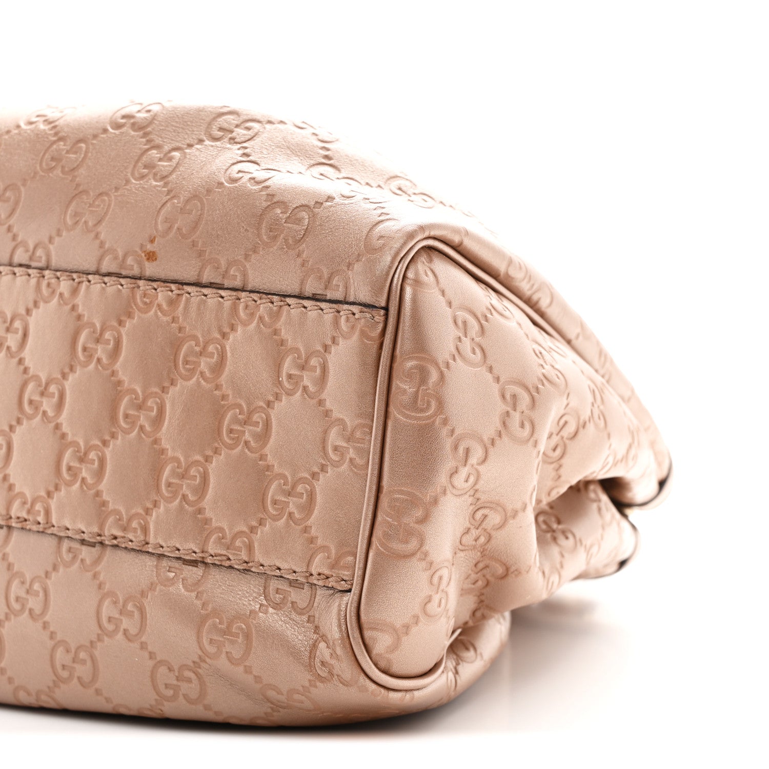 Gucci Metallic Guccissima Medium Sukey Tote Dusty Rose 11 of 13