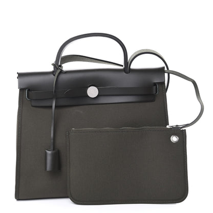 Hermes Vache Hunter Toile Herbag Zip 31 PM Kaki 1 of 8