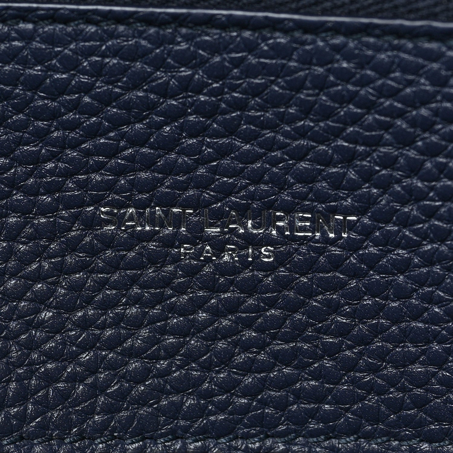 Saint Laurent Grained Calfskin Medium Souple Sac De Jour Navy 7 of 10