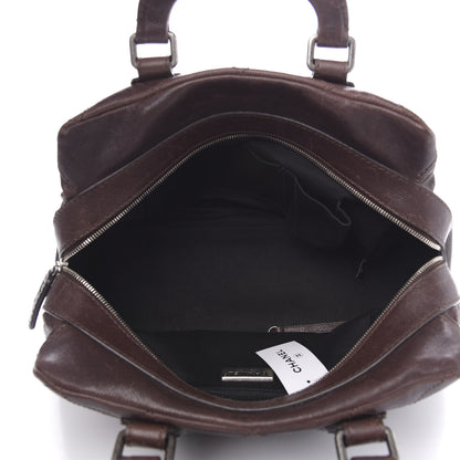Chanel Caviar Quilted Bowler Tote Brown 5 of 17