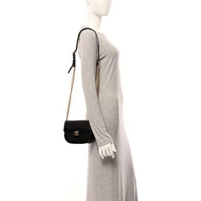 Chanel Calfskin Quilted Moon Messenger Black 2 of 10