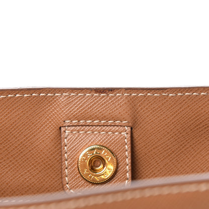 Prada Saffiano Lux Medium Bi-Color Tote Caramel Mimosa 9 of 13