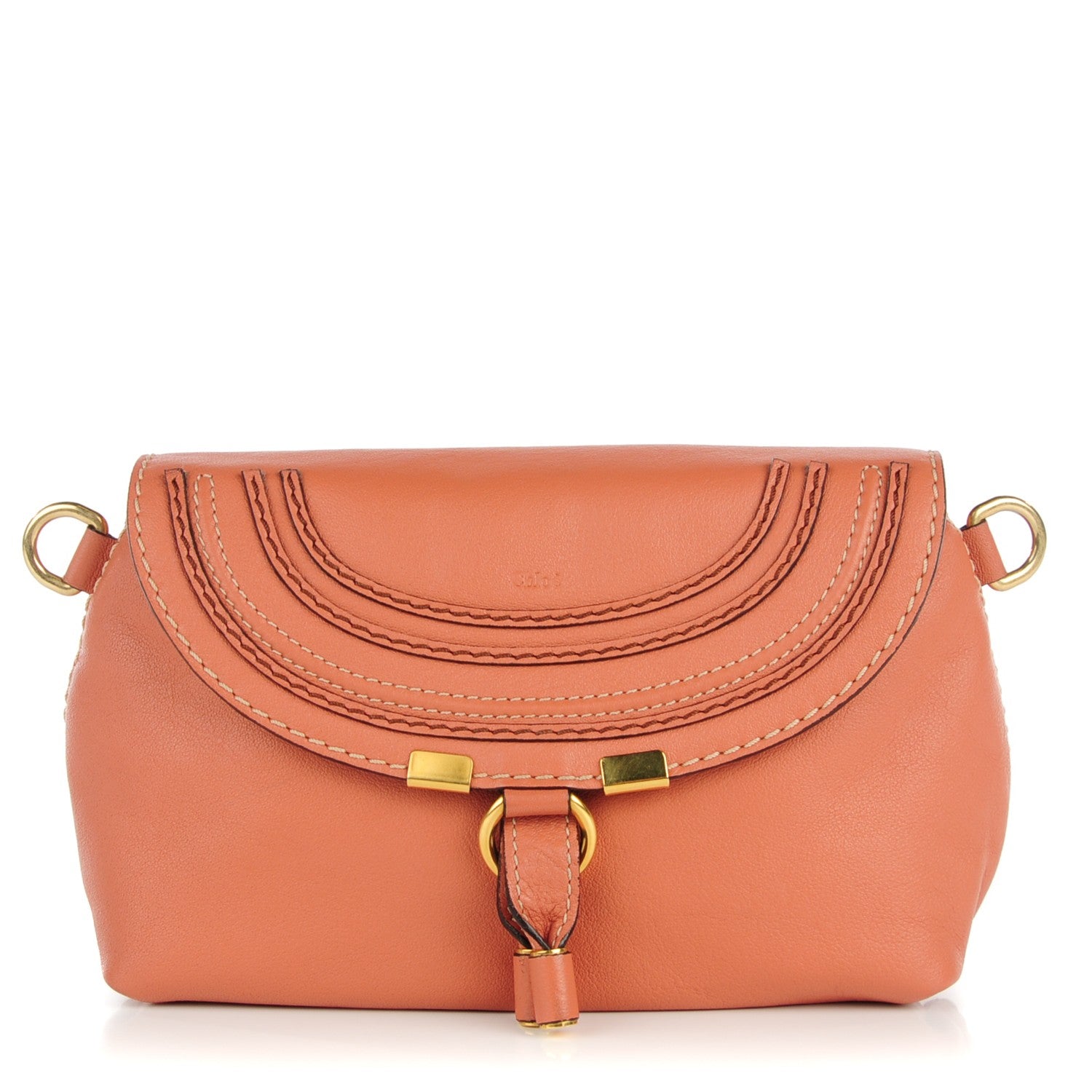 Chloe Calfskin Marcie Pochette Crossbody Bag Coral 1 of 8