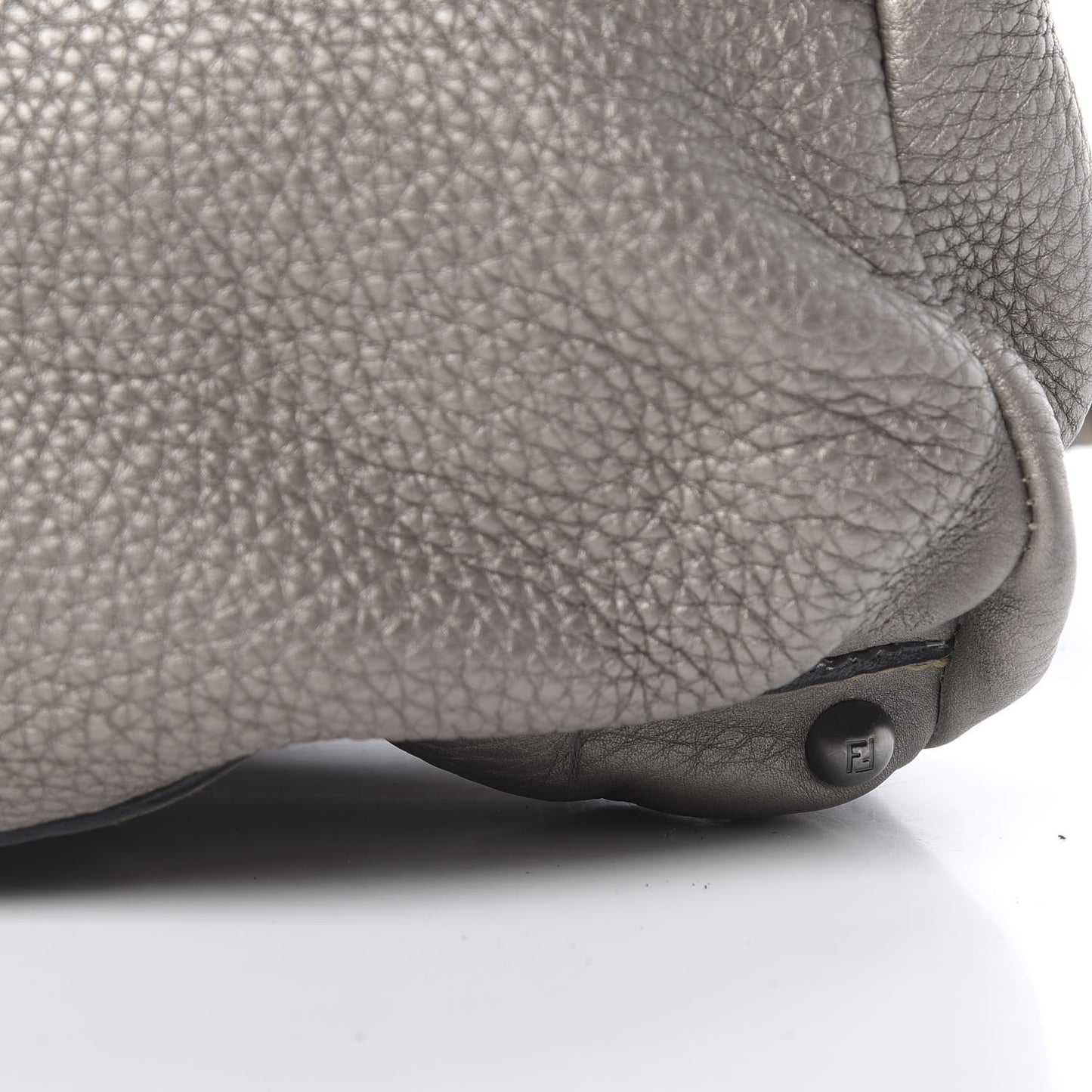 Metallic Calfskin Romano Selleria Medium Peekaboo Iconic Satchel Silver