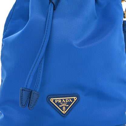 Prada Saffiano Tessuto Nylon Bucket Wristlet Bluette 7 of 9