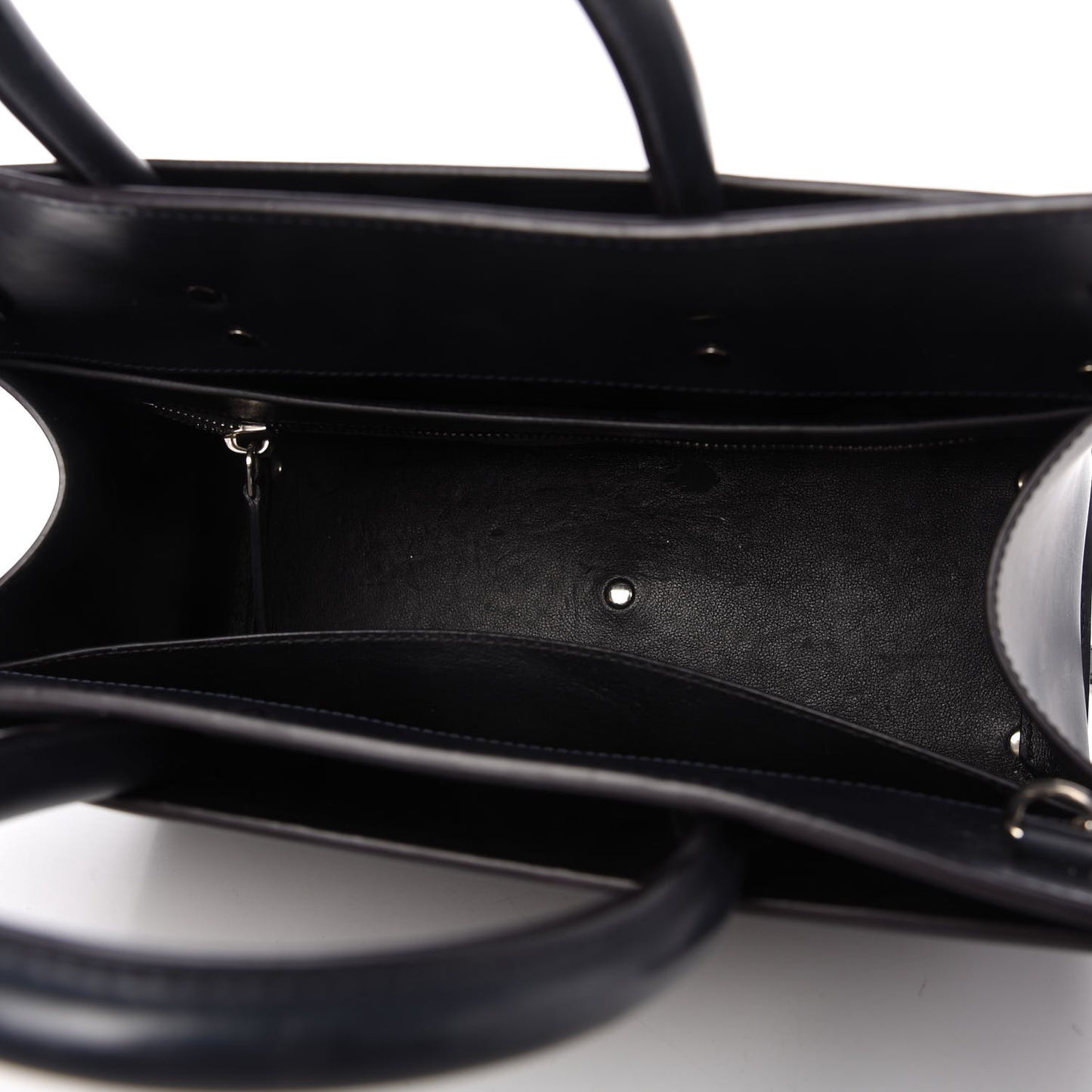 Smooth Calfskin Small Horizon Satchel Navy