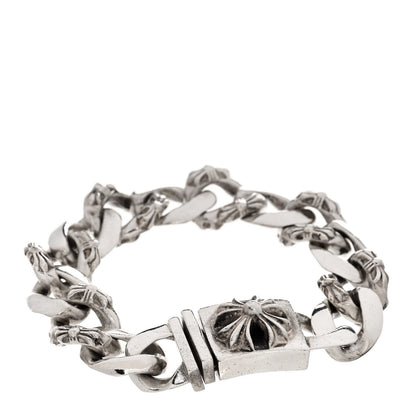 Chrome Hearts Sterling Silver Cross Box Fancy Link Curb Chain Bracelet 1 of 3