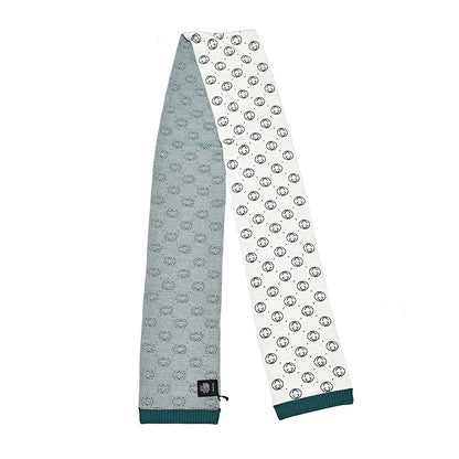 Gucci X DAPPER DAN Wool Tricot Micro Interlocking G Gigang Scarf Ivory Dark Green 3 of 5