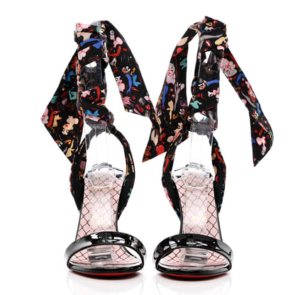 Christian Louboutin Patent Satin Fetish Du Desert 100 Sandal 41 Black 2 of 10