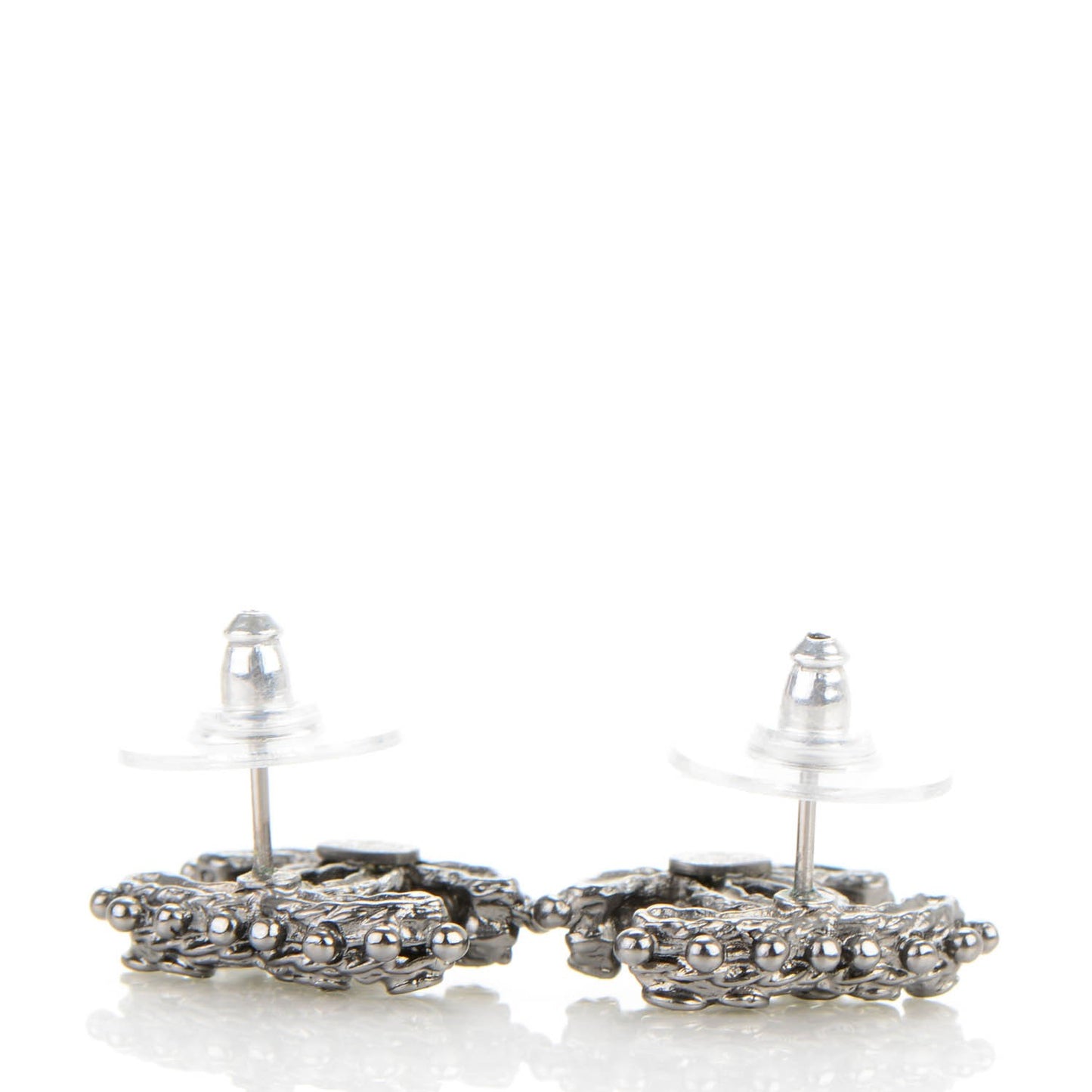Crystal CC Earrings Silver