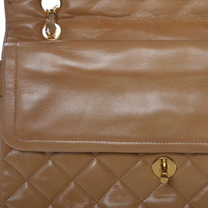 Chanel Lambskin Quilted Medium Single Flap Beige 9 of 22