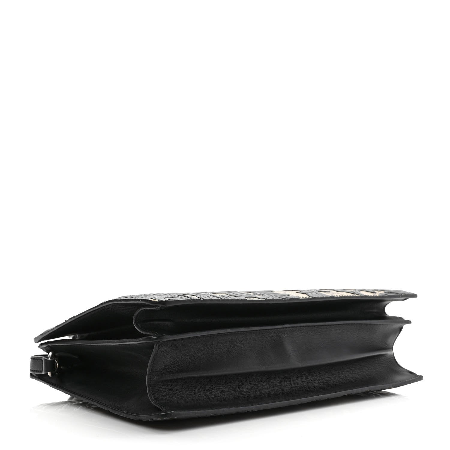 Gucci GG Supreme Monogram Arabesque Small Top Handle Bag Beige Black 4 of 10