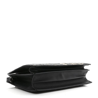 Gucci GG Supreme Monogram Arabesque Small Top Handle Bag Beige Black 4 of 10