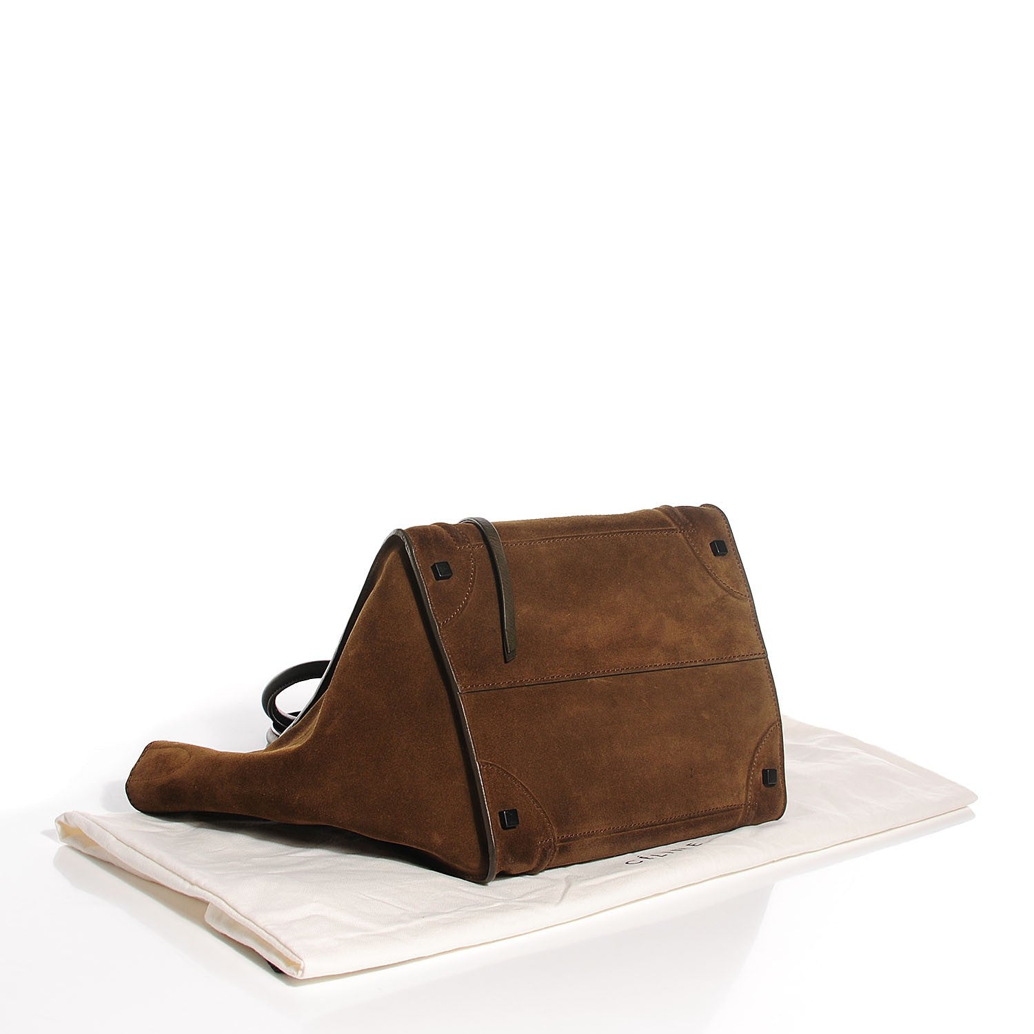 Celine Suede Medium Phantom Luggage Olive 4 of 8