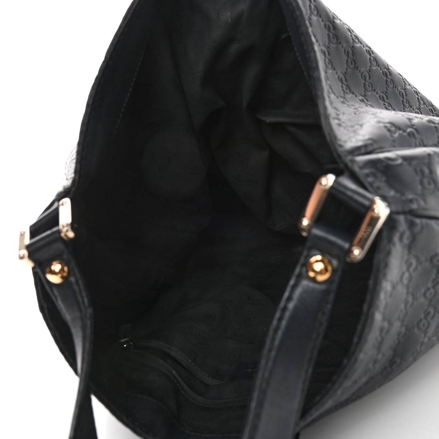 Guccissima Large New Ladies Web Hobo Black
