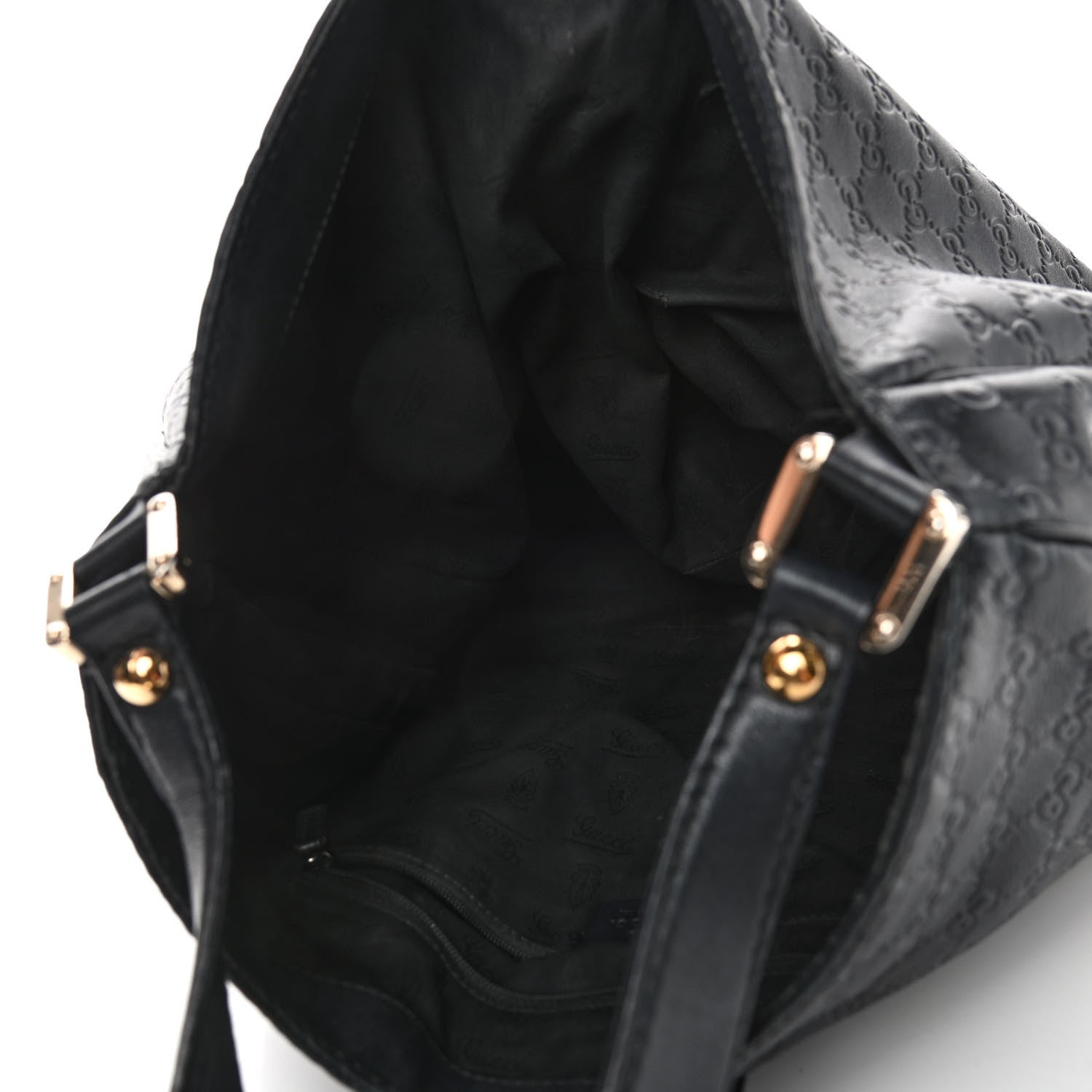 Gucci Guccissima Large New Ladies Web Hobo Black 4 of 7