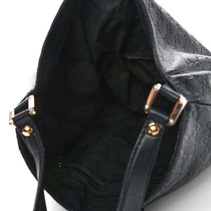 Gucci Guccissima Large New Ladies Web Hobo Black 4 of 7
