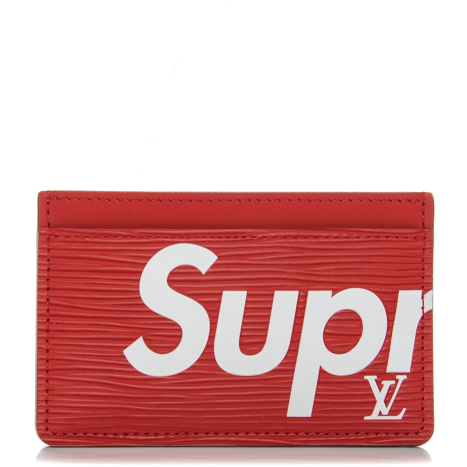 Louis Vuitton X SUPREME Epi Card Holder Red 1 of 6