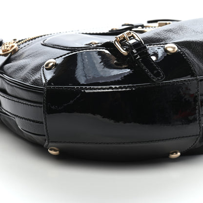 Versace Patent Studded Hobo Black 6 of 8