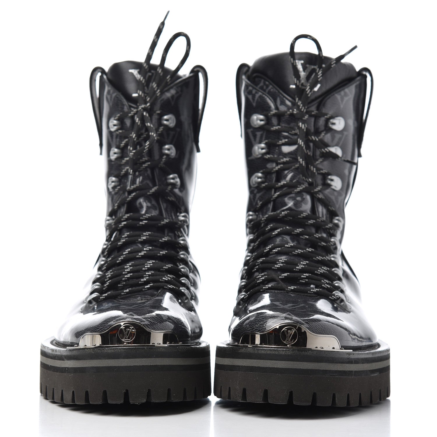 Louis Vuitton Monogram Eclipse Glaze Mens Outland Ankle Boots 9.5 2 of 17