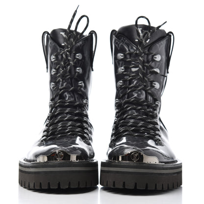Louis Vuitton Monogram Eclipse Glaze Mens Outland Ankle Boots 9.5 2 of 17