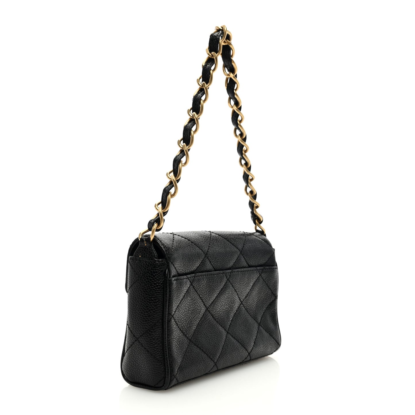 Caviar Quilted Mini Flap Black