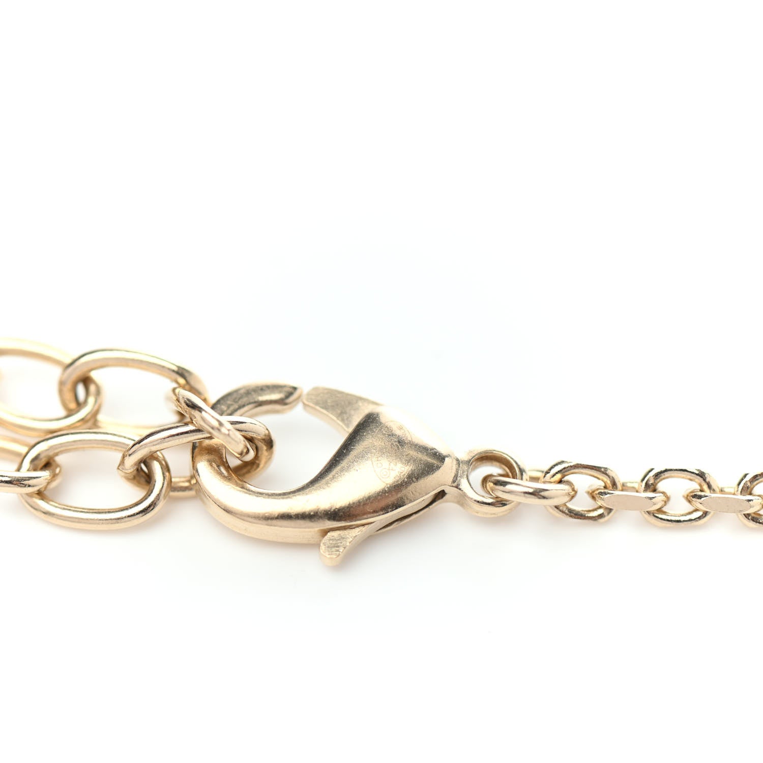 Chanel Crystal CC Medallion Necklace Gold 4 of 4