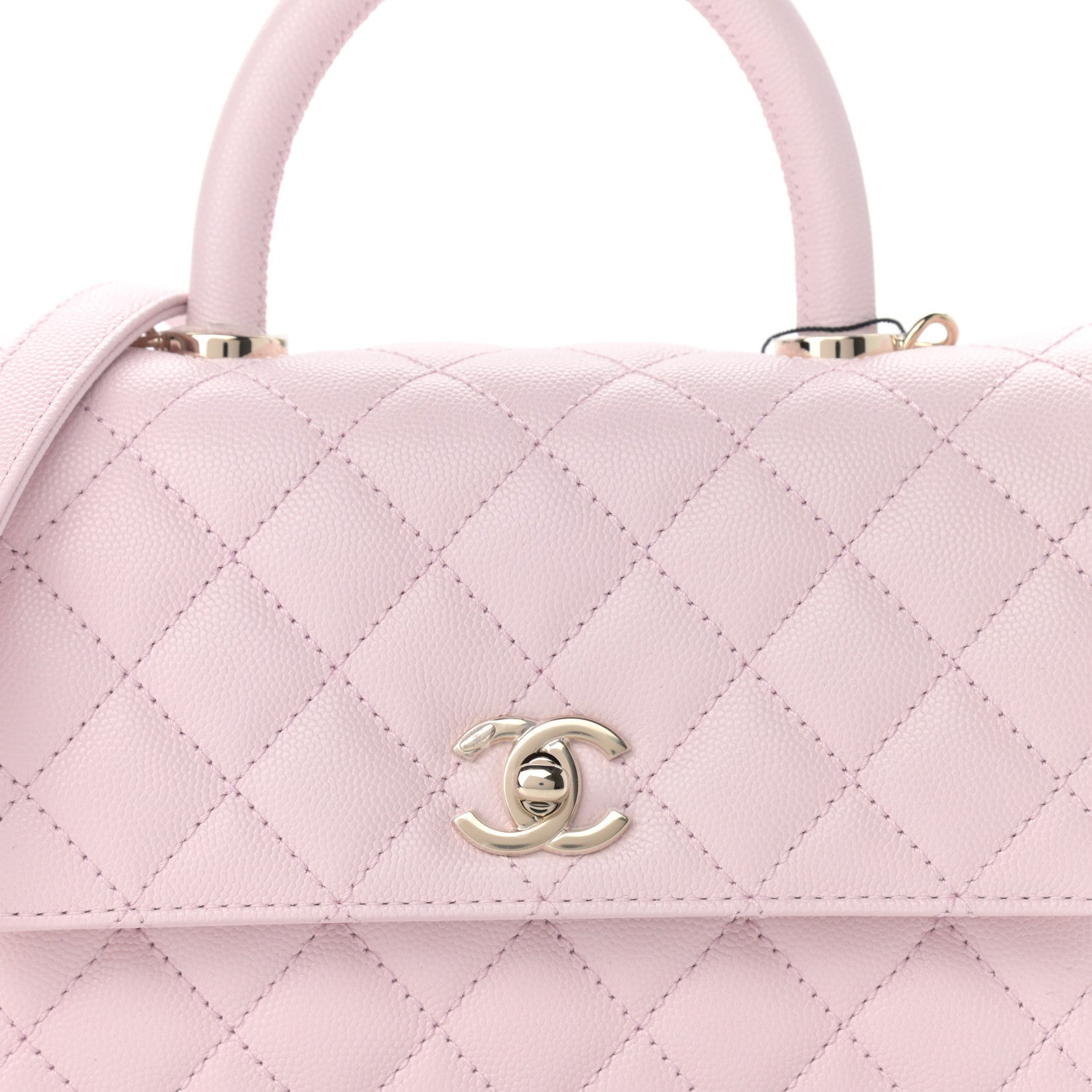 Chanel Caviar Quilted Mini Coco Handle Flap Light Pink 7 of 10