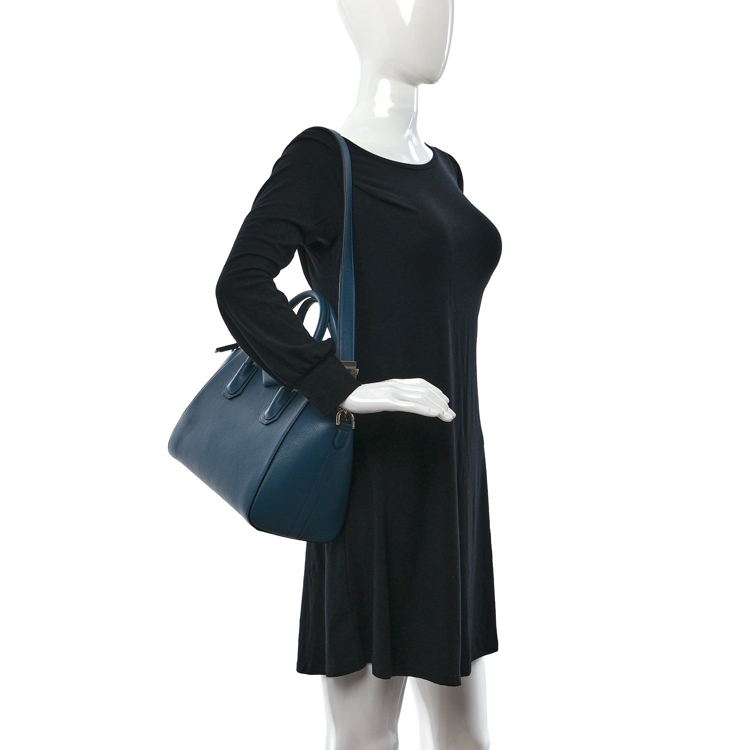 Givenchy Sugar Goatskin Small Antigona Oil Blue 2 of 9